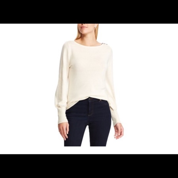 Chaps Tops - Women's Chaps Button-Shoulder Sweater XXL